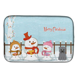 Caroline'S Treasures Merry Christmas Carolers Glen Of Imal Grey Dish Drying Mat, 14 X 21