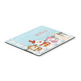 Caroline'S Treasures Merry Christmas Carolers Irish Wolfhound Mouse Pad, Multicolor, 7.75X9.25 (Bb2396Mp)