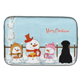 Caroline'S Treasures Merry Christmas Carolers Giant Schnauzer Dish Drying Mat, 14 X 21