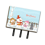 Caroline'S Treasures Christmas Carolers Merry Poodle Silver Leash Or Key Holder Bb2399Th68, Triple