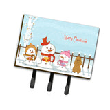 Caroline'S Treasures Christmas Carolers Merry Poodle Tan Leash Or Key Holder Bb2400Th68, Triple