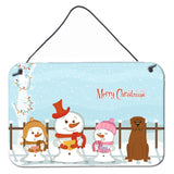 Caroline'S Treasures Christmas Carolers Merry Dogue De Bourdeaux Wall Or Door Hanging Prints Bb2404Ds812, 8 X 12