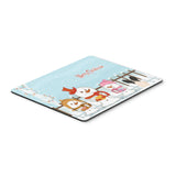 Caroline'S Treasures Merry Christmas Papillon Black White Mouse Pad, Multicolor, 7.75X9.25 (Bb2407Mp)