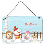 Caroline'S Treasures Christmas Carolers Merry Papillon Sable White Wall Or Door Hanging Prints Bb2408Ds812, 8 X 12
