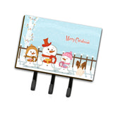 Caroline'S Treasures Merry Christmas Carolers Papillon Red White Leash Or Key Holder Bb2409Th68, Triple, Multicolor