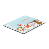 Caroline'S Treasures Merry Christmas Carolers Briard Brown Mouse Pad, Multicolor, 7.75X9.25 (Bb2413Mp)