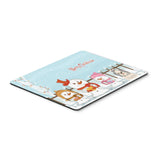 Caroline'S Treasures Merry Christmas Shih Tzu Silver White Mouse Pad, Multicolor, 7.75X9.25 (Bb2416Mp)