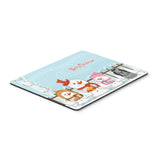 Caroline'S Treasures Merry Christmas Shih Tzu Black Silver Mouse Pad, Multicolor, 7.75X9.25 (Bb2420Mp)