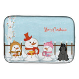 Caroline'S Treasures Merry Christmas Carolers Cocker Spaniel Black Dish Drying Mat, 14 X 21