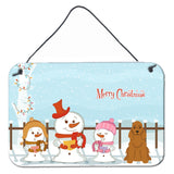 Caroline'S Treasures Merry Christmas Carolers Cocker Spaniel Red Wall Or Door Hanging Prints Bb2426Ds812, 8 X 12, Mult