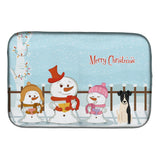 Caroline'S Treasures Merry Christmas Carolers Smooth Fox Terrier Dish Drying Mat, 14 X 21