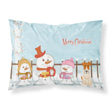 Caroline'S Treasures Christmas Carolers Merry Wire Fox Terrier Fabric Standard Pillowcase Bb2432Pillowcase
