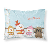 Caroline'S Treasures Merry Christmas Carolers Pekingnese Tan Fabric Standard Pillowcase Bb2433Pillowcase, Multicolor
