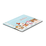 Caroline'S Treasures Merry Christmas Carolers Pekingese Red White Mouse Pad, Multicolor, 7.75X9.25 (Bb2434Mp)