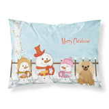 Caroline'S Treasures Merry Christmas Carolers Pekingnese Fawn Sable Fabric Standard Pillowcase Bb2435Pillowcase, Multicolor