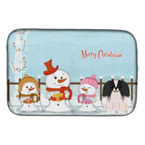 Caroline'S Treasures Merry Christmas Carolers Pekingese Black White Dish Drying Mat, 14 X 21