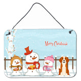 Caroline'S Treasures Christmas Carolers Merry English Foxhound Wall Or Door Hanging Prints Bb2441Ds812, 8 X 12