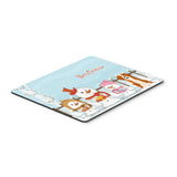 Caroline'S Treasures Merry Christmas Carolers English Foxhound Mouse Pad, Multicolor, 7.75X9.25 (Bb2441Mp)