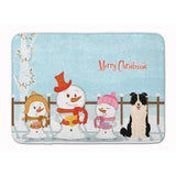 Caroline'S Treasures Christmas Border Collie Black White Floor Mat, 19 X 27, Multicolor