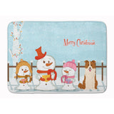 Caroline'S Treasures Merry Christmas Border Collie Red White Floor Mat, 19 X 27, Multicolor