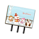 Caroline'S Treasures Christmas Carolers Merry English Bulldog Brindle White Leash Or Key Holder Bb2452Th68, Triple