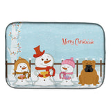 Caroline'S Treasures Merry Christmas Carolers English Bulldog Red Dish Drying Mat, 14 X 21