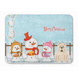 Caroline'S Treasures Merry Christmas English Bulldog White Floor Mat, 19 X 27, Multicolor