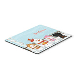 Caroline'S Treasures Merry Christmas Wire Haired Dachshund Tan Mouse Pad, Multicolor, 7.75X9.25 (Bb2458Mp)