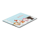 Caroline'S Treasures Merry Christmas Wire Haired Chocolate Mouse Pad, Multicolor, 7.75X9.25 (Bb2460Mp)
