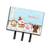 Caroline'S Treasures Merry Christmas Carolers Dachshund Red Brown Leash Or Key Holder Bb2461Th68, Triple, Multicolor