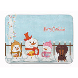 Caroline'S Treasures Merry Christmas Dachshund Chocolate Floor Mat, 19 X 27, Multicolor