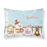 Caroline'S Treasures Christmas Carolers Merry Bull Terrier Red Fabric Standard Pillowcase Bb2465Pillowcase
