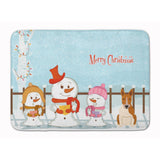 Caroline'S Treasures Merry Christmas Bull Terrier Red White Floor Mat, 19 X 27, Multicolor