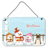 Caroline'S Treasures Christmas Carolers Merry Bull Terrier Dark Brindle Wall Or Door Hanging Prints Bb2467Ds812, 8 X 12,