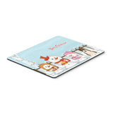 Caroline'S Treasures Merry Christmas Bull Terrier Dark Brindle Mouse Pad, Multicolor, 7.75X9.25 (Bb2467Mp)