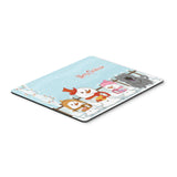 Caroline'S Treasures Merry Christmas Carolers Chow Chow Blue Mouse Pad, Multicolor, 7.75X9.25 (Bb2470Mp)