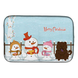 Caroline'S Treasures Merry Christmas Carolers Chow Chocolate Dish Drying Mat, 14 X 21