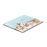 Caroline'S Treasures Merry Christmas Carolers Chow Chow Cream Mouse Pad, Multicolor, 7.75X9.25 (Bb2475Mp)