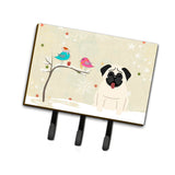 Caroline'S Treasures Christmas Presents Between Friends Pug Cream Leash Or Key Holder Bb2476Th68, Triple, Multicolor