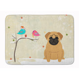 Caroline'S Treasures Christmas Presents Friends Pug Brown Floor Mat, 19 X 27, Multicolor
