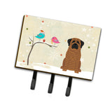 Caroline'S Treasures Christmas Presents Between Friends Mastiff Brindle Leash Or Key Holder Bb2487Th68, Triple, Multicolor
