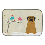 Caroline'S Treasures Christmas Presents Between Friends Mastiff Dish Drying Mat, 14 X 21