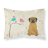 Caroline'S Treasures Christmas Presents Between Friends Mastiff Fabric Standard Pillowcase Bb2490Pillowcase, Multicolor