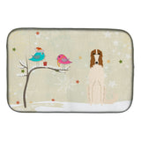 Caroline'S Treasures Christmas Presents Between Friends Borzoi Dish Drying Mat, 14 X 21