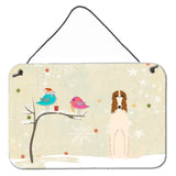Caroline'S Treasures Christmas Presents Friends Borzoi Wall Or Door Hanging Prints Bb2495Ds812, 8 X 12