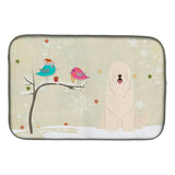 Caroline'S Treasures Christmas Presents Between Friends South Russian Sheepdog Dish Drying Mat, 14 X 21
