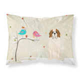 Caroline'S Treasures Christmas Presents Between Friends Saint Bernard Fabric Standard Pillowcase Bb2507Pillowcase, Multicolor,