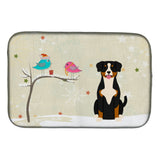 Caroline'S Treasures Christmas Presents Between Friends Entlebucher Dish Drying Mat, 14 X 21