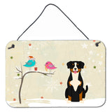 Caroline'S Treasures Christmas Presents Between Friends Entlebucher Wall Or Door Hanging Prints Bb2510Ds812, 8 X 12, M
