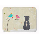 Caroline'S Treasures Christmas Bull Terrier Blue Floor Mat, 19 X 27, Multicolor